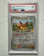 Eevee 074/131 Pokémon Day 2025 Stamp Promo Prismatic Evolutions PSA 9 picture