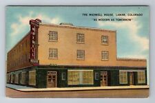 Lamar CO-Colorado, The Maxwell House, Antique, Vintage Souvenir Postcard picture