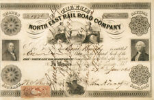 John A. Tracy - Erie and the North East Railroad - Stock Certificate - Autograph picture
