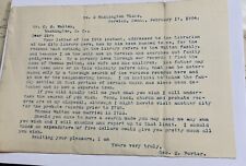 1903 Letter from Norwich CT Genealogist Genealogy Request for Walton Family picture
