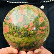 8.27lb Large Natural Green Red Unakite Gemstone Sphere Crystal Ball Specimen picture