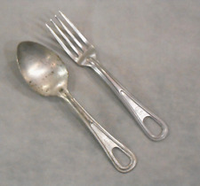 Vintage 1944 WWII Military Silverware US Spoon Fork Collectible Field Gear picture