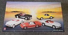 AMT Ertl Poster Evolution Corvette Promo Giveaway 1950-1990 Model Cars picture