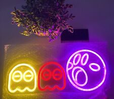 Neon Game Sign Pac-Man Style Decor For Wall Fun Light For Game Room Or Gamer Den picture