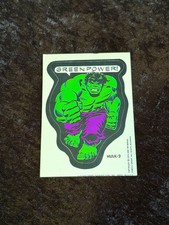 1975 Marvel Topps Sticker Card Hulk 2 Minty GREEN POWER in New Protective Case picture