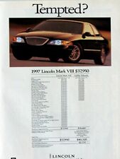 1997 Lincoln Continental Vintage Tempted Original Print Ad 8.5 x 11