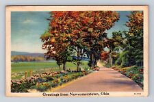 Newcomerstown OH-Ohio, Scenic Road General Greetings, Vintage c1937 Postcard picture