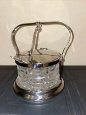 Mepra Inox Italy 18/8 Vintage Stainless Steel Glass Condiment Jar picture