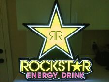 Rockstar Energy Drink LED Lighted Wall Hanging Store Advertisement Sign Display picture