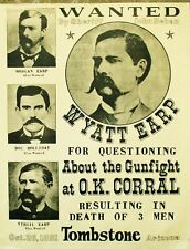 1881 TOMBSTONE 8.5X11 WANTED POSTER WYATT EARP  PHOTO DOC HOLLIDAY GANG REPRINT picture