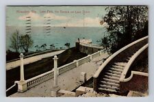 Milwaukee WI-Wisconsin, Lake Park, Terrace on Lake Shore Vintage c1910 Postcard picture
