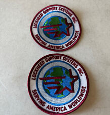 LOCKHEED AVIATION SUPPORT SYSTEMS PATCH Original Vintage Lot Of (2) NEW picture