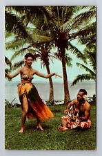 Korolevu-Fiji, Korolevu Beach Hotel, Hula Girl, Antique Vintage Postcard picture