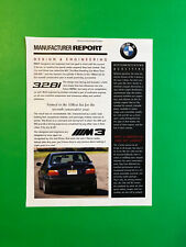 1998 BMW M3 328i ORIGINAL VINTAGE PRINT AD ADVERTISEMENT picture