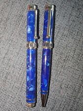 Montegrappa New Espressione Cobalt Blue Fountain And Ballpoint Pen Set picture