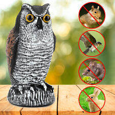 Tree Owl Decoy Statue Protect Garden Yard Away Pigeon Bird Deterrent Ornament picture