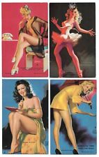 Vintage 1945 Earl Moran&Zoe Mozert MUTOSCOPE 4 pinup cards MS112, 160, 242, 266 picture