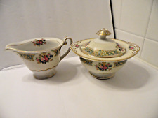 Spoto China Creamer & Covered Sugar Bowl. Made in Occupied Japan. picture