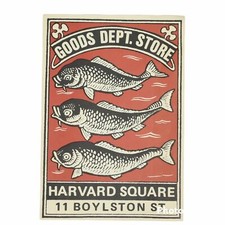 Vintage GOODS DEPARTMENT STORE, INC. Vinyl Decal / Sticker Harvard Square Mass. picture