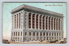 Chicago IL-Illinois, New Court House, Antique, Vintage Souvenir Postcard picture