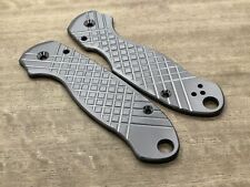 Brushed FRAG milled Zirconium scales for Spyderco Para 3 picture