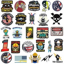 100 Pack Hard Hat Stickers Construction Electrician Welder Helmet Tool Box Decal picture