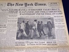 1945 AUGUST 20 NEW YORK TIMES - WAINWRIGHT FOUND WELL IN CAMP - NT 644 picture