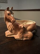 Vintage Lefton horse and foal ceramic planter picture