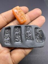 Extremely Amazing Rare Old Ancient Four Different Stories Intaglio Cylinder Seal picture