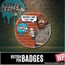 Reform UK Supporter Button Pin Badge, Anti Fascist Racism Woke Left Wing Merch picture