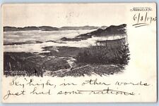 Asheville North Carolina Postcard Greetings Above The Clouds Mountain View c1905 picture