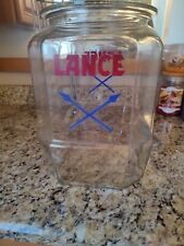 Vintage Lance store glass Counter  jar with Original Embossed Lance  lid picture
