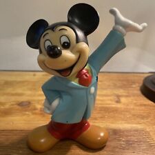 Vintage Walt Disney Productions Mickey Mouse Hard Plastic Figurine With Lab Coat picture