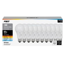Feit Electric A19 LED Light Bulb, 60W Equiv, 10 Count (Pack of 1), 5cct picture