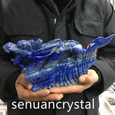 3.98LB Top Natural Lapis Lazuli quartz carved crystal  dragon reiki healing Gem picture
