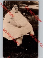 c1910 Huge Obese Fat Woman Circus Freak Sideshow Performer KANSAS CITY MO RPPC picture
