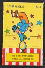Acrobat Circus 1954 Tip Top Bread Card #4 (EX) picture