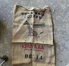 DUNN BROS Coffee Gunny Sack Burlap Bag  Kenya Giraffe D8514 picture