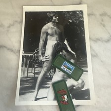 Two Handsome Men Standing Nude Together Vintage Gay Physique Photo -5x7 picture
