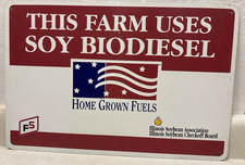 Vintage FS Farm Service Uses Soy Biodiesel Soybean Feed Seed 18x12 Metal Sign picture