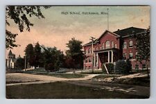 Hutchinson MN-Minnesota, High School, Antique Vintage Souvenir Postcard picture