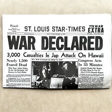 St. Louis Star-Times December 8, 1941 War Declared Edition picture