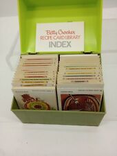 Vtg 1971 BETTY CROCKER Recipe Card Library  Classic Avocado Green Stained Bottom picture