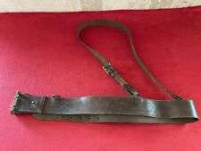 Pre-WWII 1924 Dated Sam Browne Officers Brown Leather Belt JQMD WW2 picture