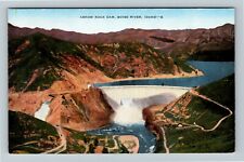 Boise, ID-Idaho, Aerial View Arrow Rock Dam Boise River, Vintage Postcard picture