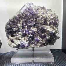 Top  13.64LB Natural Amethyst Calcite Specimen Quartz Crystal Mineral Decor picture