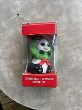 Vintage 1986 Christmas Panda Bear Ornament. Mint Condition. Rare Find picture