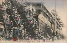 Transport taking on coast at Nagasaki,Japan Postcard Vintage Post Card picture