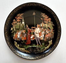 Bradex Palekh Russian Legends Plate: The Priest and His Servant Balda, picture