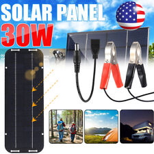 30W Solar Panel 12V Trickle Charger Battery Charger Kit Maintainer Boat Car RV picture